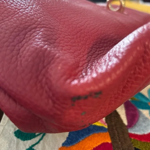 Red Leather Women's Bag - Picture 11 of 15